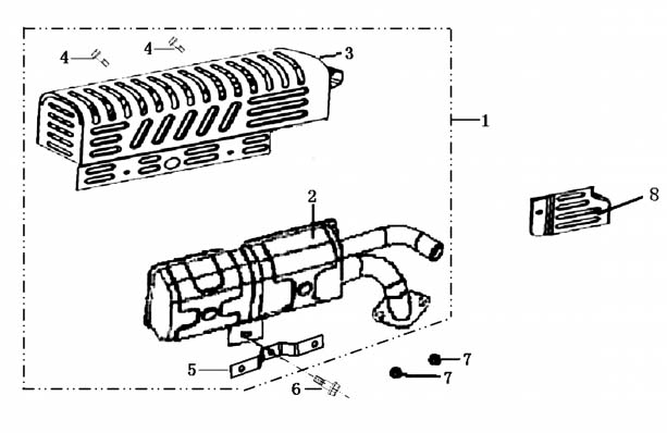 Глушитель Oleo-Mac MH150 RK.